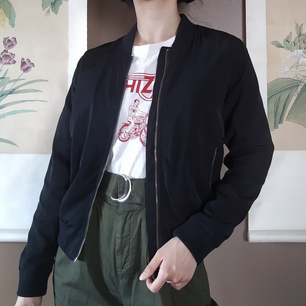 Basic Black Bomber Jacket